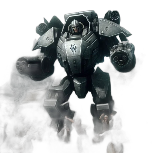 robot, weapon, creature, concept art, 3d render, fantasy art, photorealistic, outer space transparent PNG cut-out