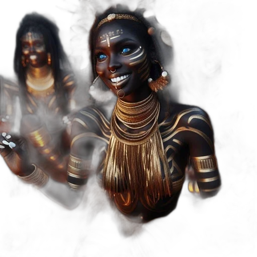 jewelry, mask, face, staff, concept art, fantasy art, 3d render, comic book art transparent PNG cut-out