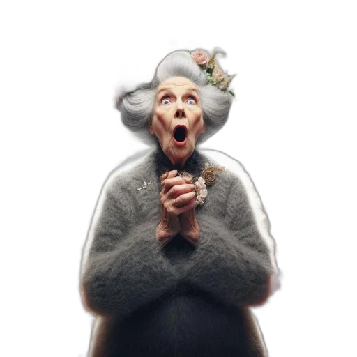 crown, concept art, 3d render, photorealistic, older, woman, wearing, gray transparent PNG cut-out