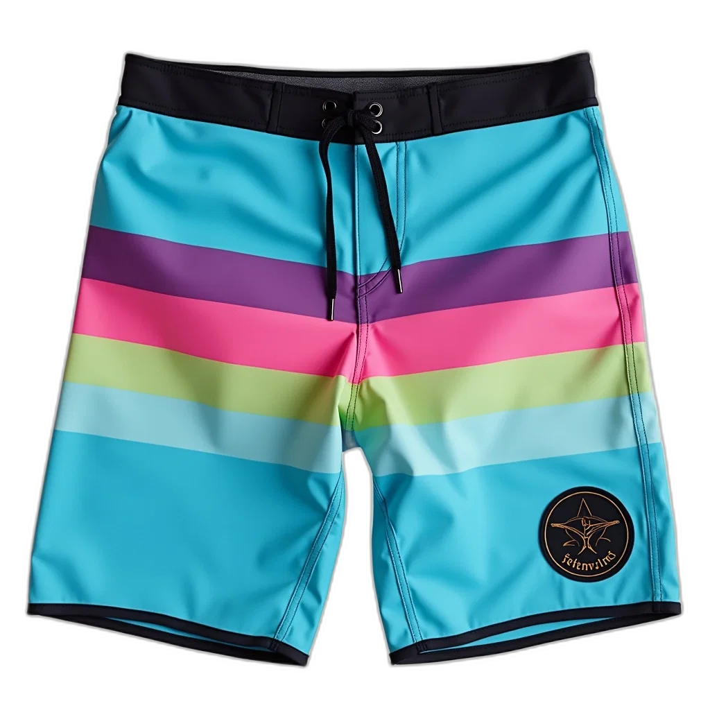 neon, colorful, pastel, monochrome, pair, swim, shorts, black transparent PNG cut-out