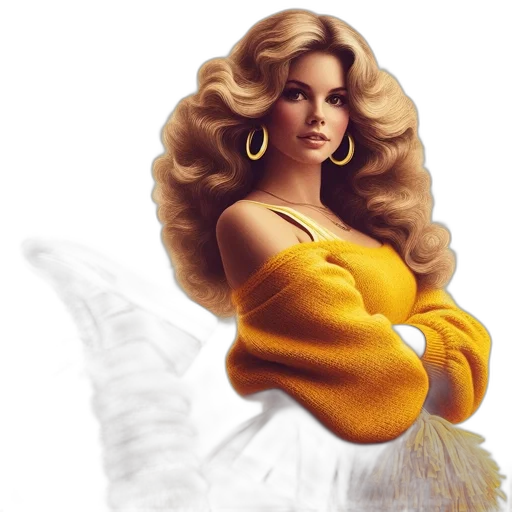 hair, dress, photorealistic, fantasy art, concept art, oil painting, golden, woman transparent PNG cut-out