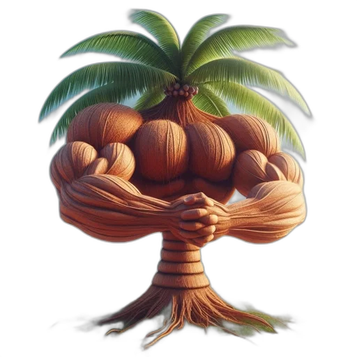 tree, crown, hat, food, photorealistic, concept art, oil painting, 3d render transparent PNG cut-out