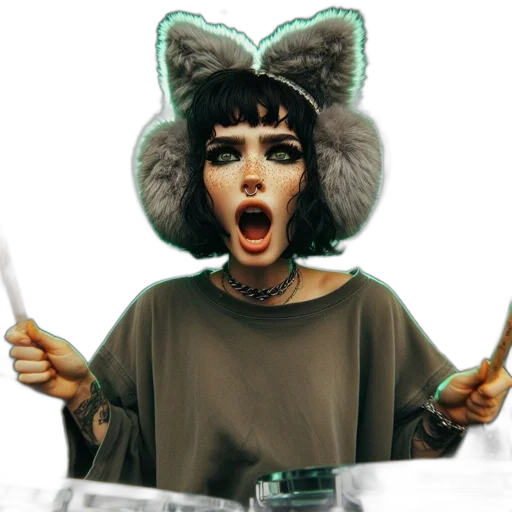 creature, mask, concept art, cartoon, photorealistic, green, individual, wearing transparent PNG cut-out