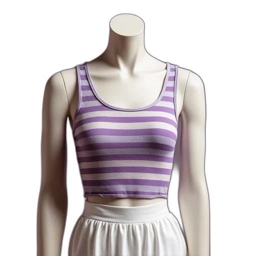 dress, 3d render, pastel, mannequin, dressed, purple, white, striped transparent PNG cut-out