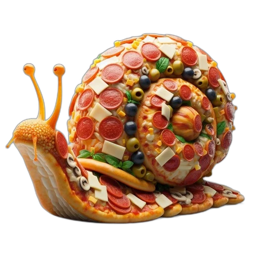 food, hat, animal, crown, 3d render, photorealistic, concept art, whimsical transparent PNG cut-out