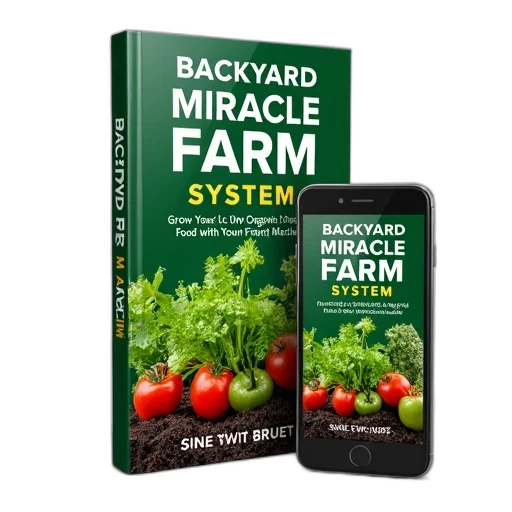 book, titled, backyard, miracle, farm, system, displayed, smartphone transparent PNG cut-out