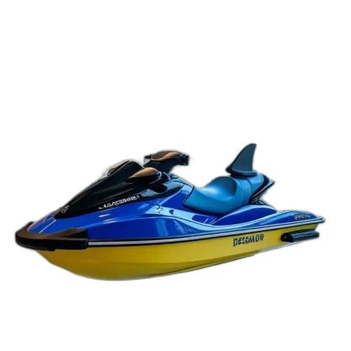 shoes, 3d render, blue, yellow, jet, ski, displayed, showroom transparent PNG cut-out