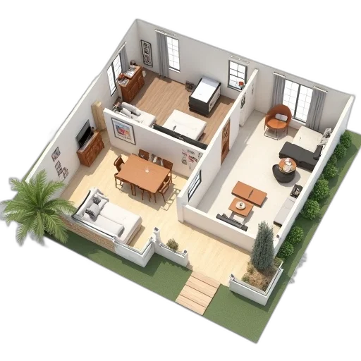 furniture, 3d render, photorealistic, concept art transparent PNG cut-out