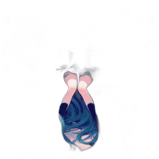 shoes, mask, dress, flower, watercolor, 3d render, anime, vaporwave transparent PNG cut-out