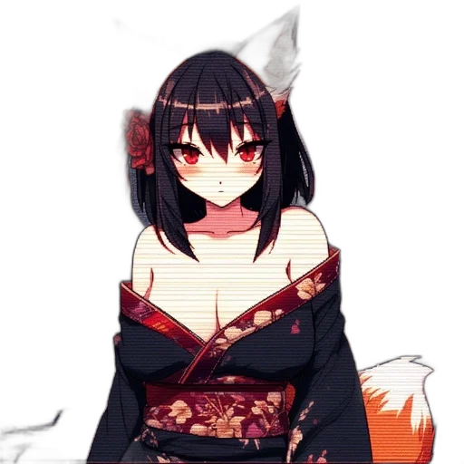 dress, dragon, mask, creature, anime, pixel art, fantasy art, concept art transparent PNG cut-out