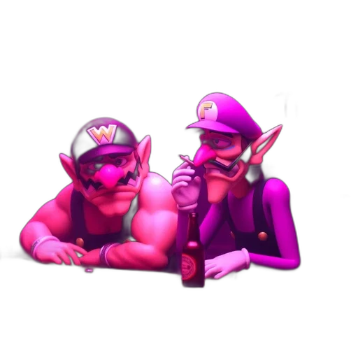mask, hat, staff, weapon, concept art, pixel art, vaporwave, 3d render transparent PNG cut-out