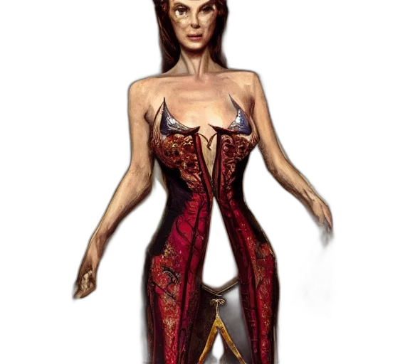 dress, concept art, fantasy art, comic book art transparent PNG cut-out