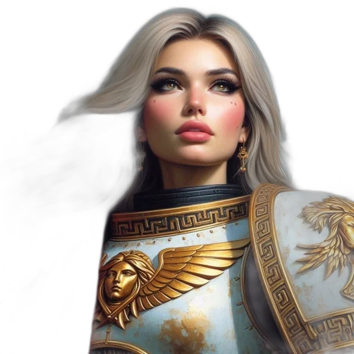 face, jewelry, fantasy art, photorealistic, concept art, oil painting, golden, woman transparent PNG cut-out