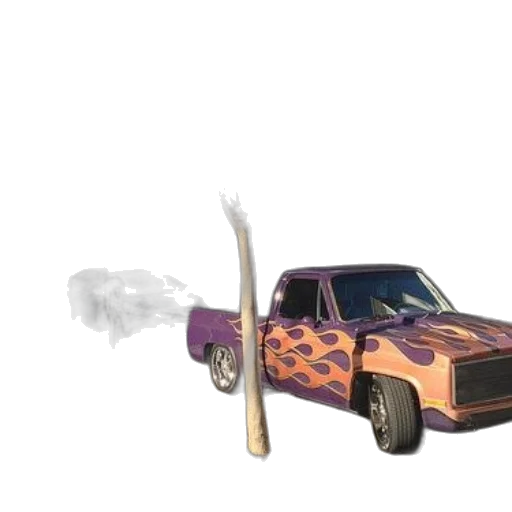 car, weapon, concept art, 3d render, vaporwave, fire, fog, forest transparent PNG cut-out