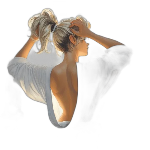 mask, hair, dress, face, photorealistic, concept art, watercolor, 3d render transparent PNG cut-out