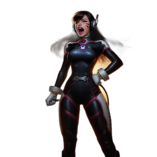 robot, concept art, 3d render, comic book art, fantasy art, futuristic, setting, woman transparent PNG cut-out