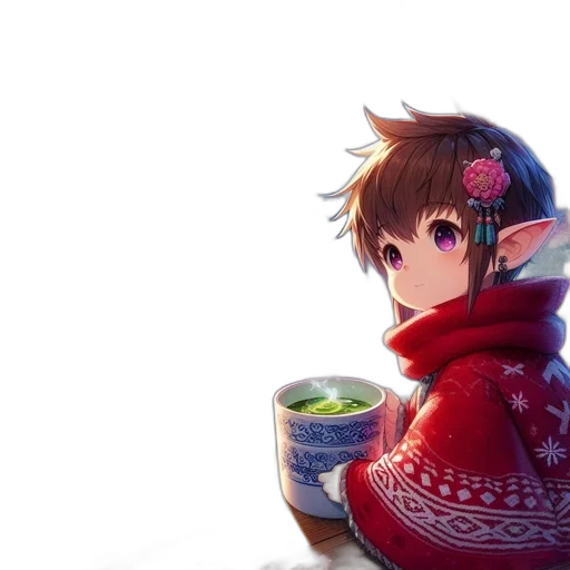 dragon, food, hat, anime, concept art, fantasy art, 3d render, snow transparent PNG cut-out