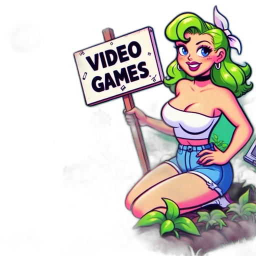 dress, weapon, pixel art, concept art, 3d render, cartoon, neon lights, blonde transparent PNG cut-out