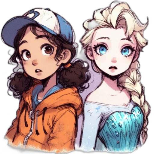 crown, face, staff, watercolor, anime, cartoon, pixel art, snow transparent PNG cut-out