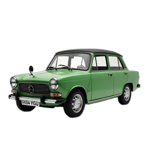 car, photorealistic, 3d render, concept art, green, black, roof, parked transparent PNG cut-out