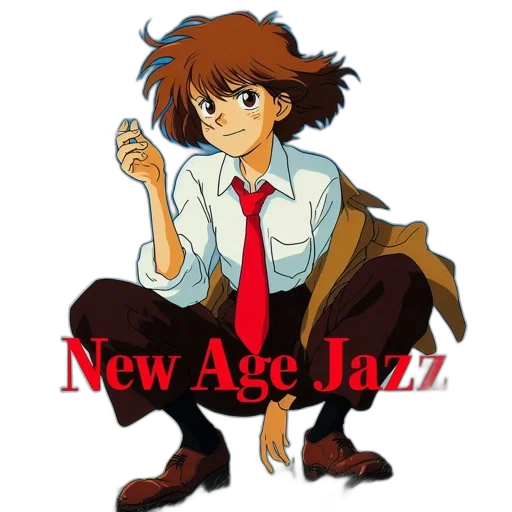 anime, cartoon, concept art, vaporwave, animated, female, character, sits transparent PNG cut-out