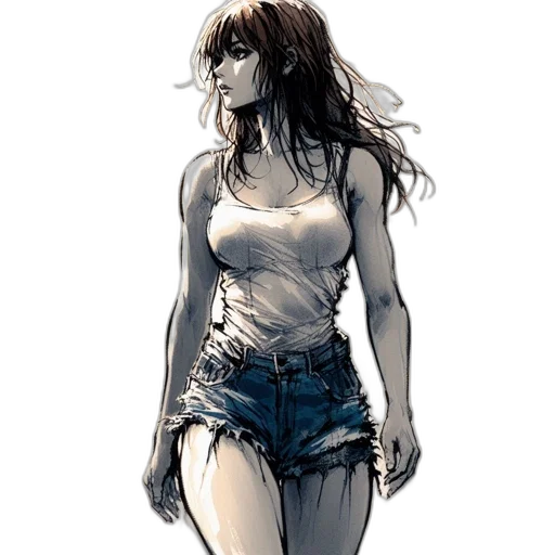 dress, comic book art, concept art, watercolor, photorealistic, monochrome, dark, blue transparent PNG cut-out