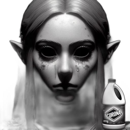 mask, bottle, face, creature, fantasy art, concept art, photorealistic, 3d render transparent PNG cut-out