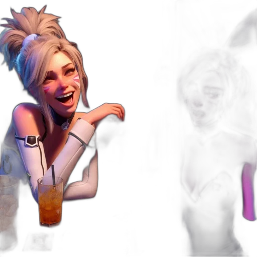 concept art, photorealistic, vaporwave, 3d render, animated, character, donning, different transparent PNG cut-out