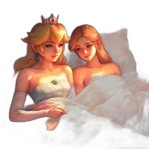 crown, dress, concept art, pixel art, fantasy art, watercolor, fire, night transparent PNG cut-out
