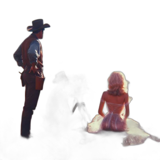 hat, robot, weapon, concept art, watercolor, pixel art, fantasy art, fog transparent PNG cut-out