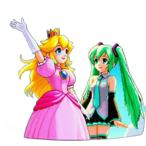 dress, crown, vaporwave, concept art transparent PNG cut-out