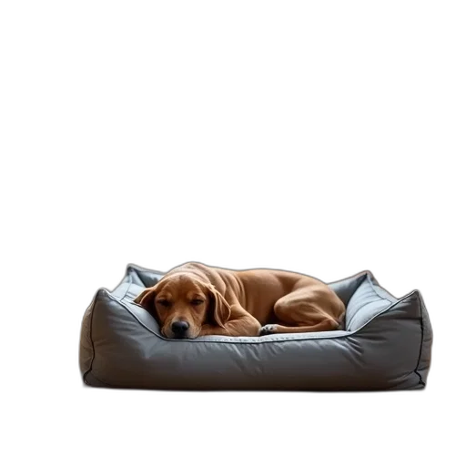furniture, animal, staff, crown, 3d render, brown, dog, sleeping transparent PNG cut-out