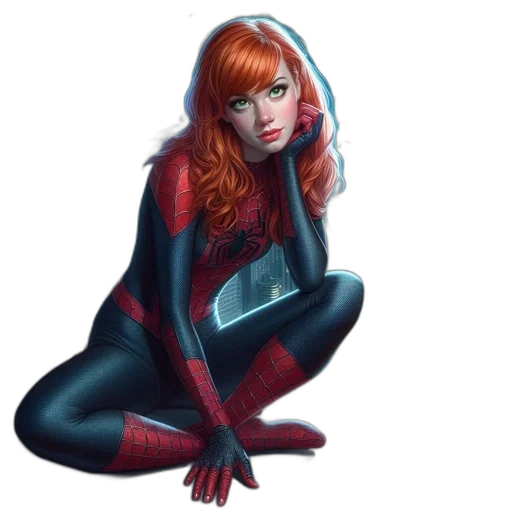comic book art, concept art, fantasy art, cartoon, night, figure, resembling, woman transparent PNG cut-out