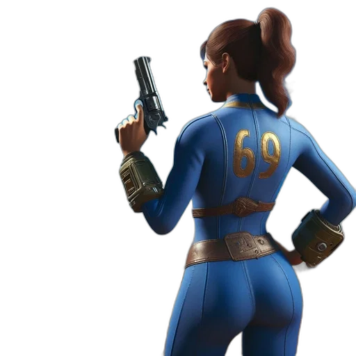 weapon, jacket, staff, concept art, 3d render, comic book art, fantasy art, blue transparent PNG cut-out