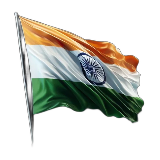 indian, national, flag, waves, featuring, orange, white, horizontal transparent PNG cut-out