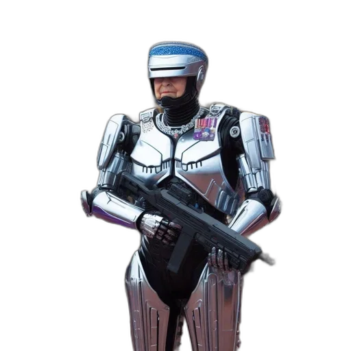 robot, staff, weapon, sword, concept art, 3d render, vaporwave, pixel art transparent PNG cut-out