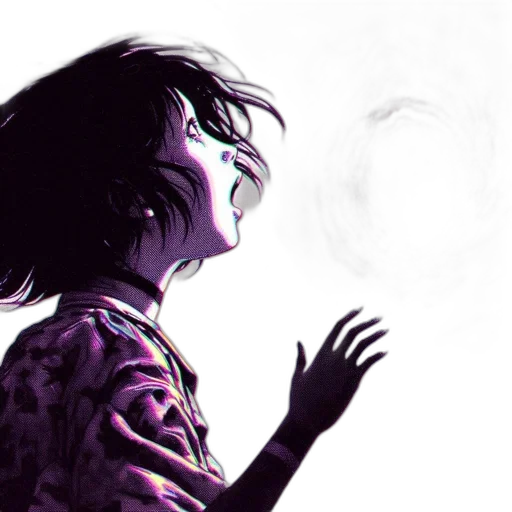 creature, mask, dress, face, concept art, comic book art, watercolor, anime transparent PNG cut-out