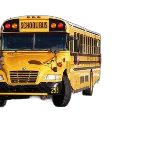 car, weapon, 3d render, yellow, school, bus, number, 253 transparent PNG cut-out