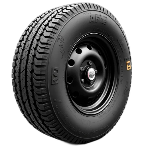 3d render, close-up, view, tire, black, rim, cover, mounted transparent PNG cut-out