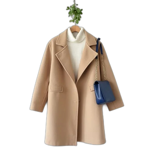 jacket, dress, earth tones, green, beige, coat, white, turtleneck transparent PNG cut-out