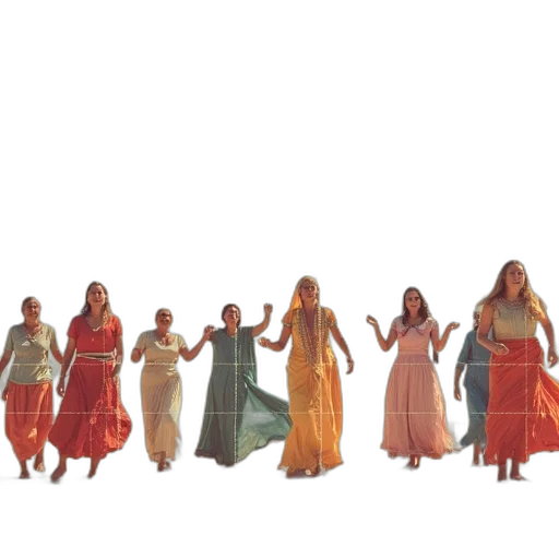 dress, concept art, 3d render, fire, group, people, traditional, attire transparent PNG cut-out