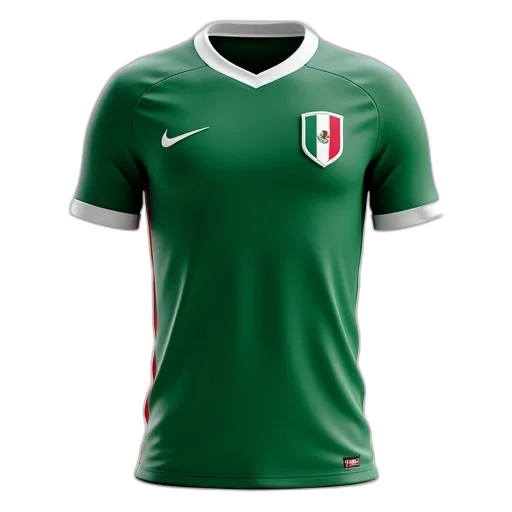 green, soccer, jersey, white, collar, stripe, bottom, has transparent PNG cut-out