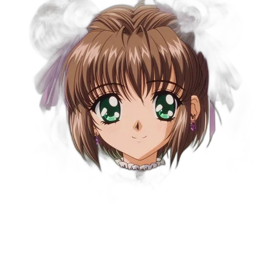 face, staff, jewelry, hair, anime, cartoon, photorealistic, pixel art transparent PNG cut-out