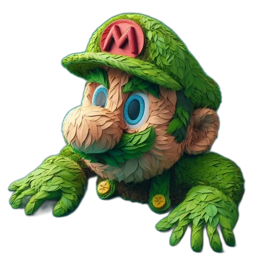 creature, mask, animal, hat, concept art, 3d render, pixel art, watercolor transparent PNG cut-out