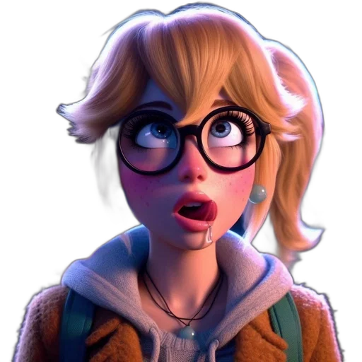 face, jacket, 3d render, concept art, cartoon, anime, animated, woman transparent PNG cut-out