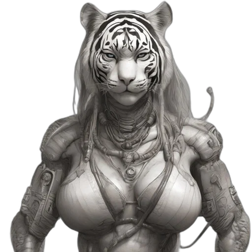 animal, jewelry, creature, fantasy art, concept art, photorealistic, comic book art, humanoid transparent PNG cut-out