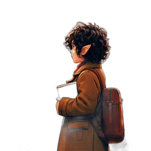 jacket, bottle, watercolor, concept art, comic book art, oil painting, city street, golden transparent PNG cut-out