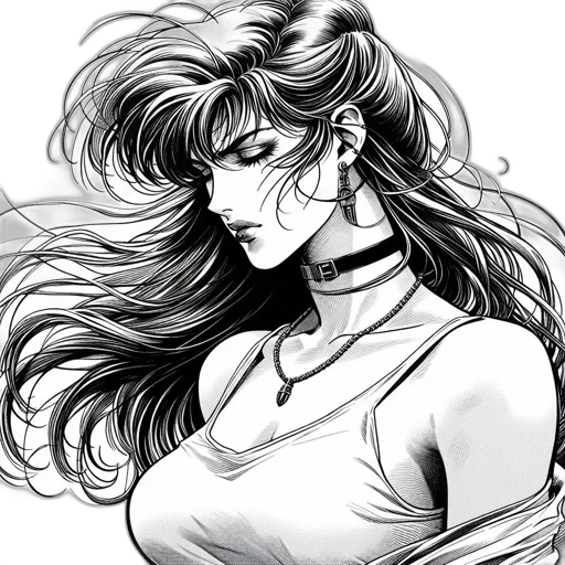 comic book art, pencil sketch, cartoon, anime, monochrome, black, white, manga-style transparent PNG cut-out