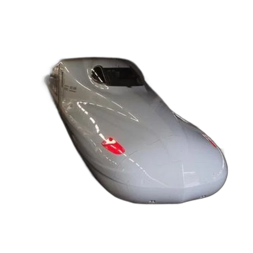 car, 3d render, sleek, white, bullet, train, red, logo transparent PNG cut-out