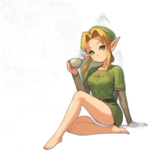 dress, staff, weapon, bottle, pixel art, concept art, fantasy art, 3d render transparent PNG cut-out